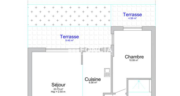 À vendre Studio 49 m² - Châtenay-malabry 92290