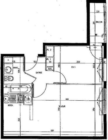 Appartement 2 pièces                                        - 44000 Nantes Réf : 12455
