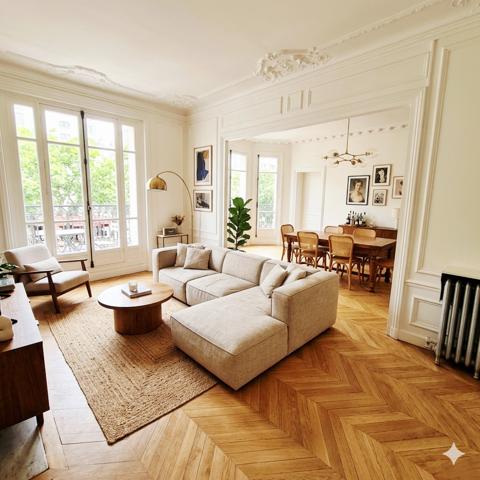 F5 traversant Rare Parquet Moulures Cheminées!