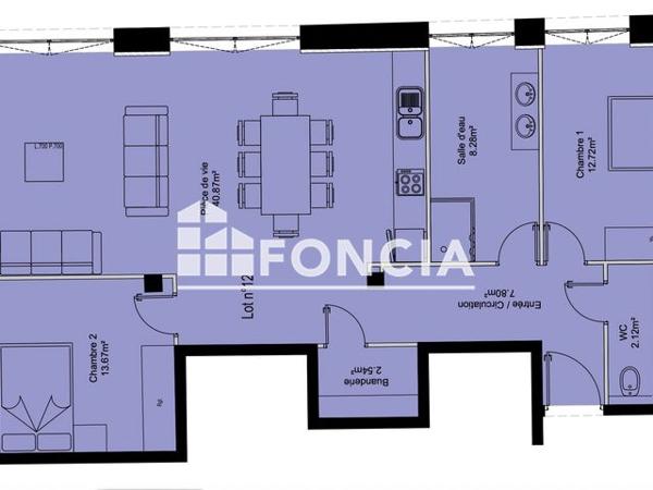 Location Appartement 3 pièces 81.1 m² - 4 RUE DU COTEAU Boen Sur Lignon 42130