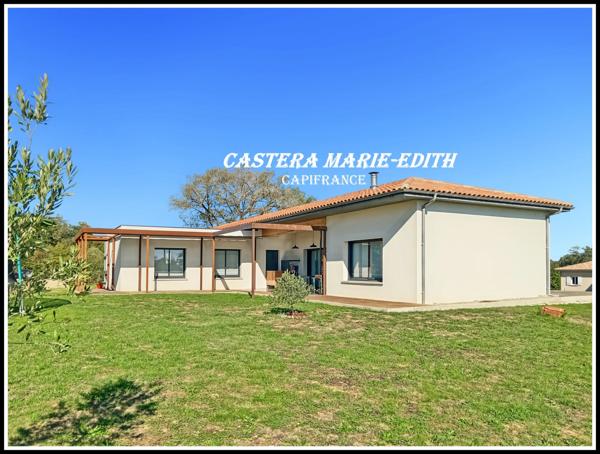 Maison PLAIN-PIED 190 M² - TERRAIN 3466M² - 6 pièces BELLOC SAINT CLAMENS (32) 4 CH + garage