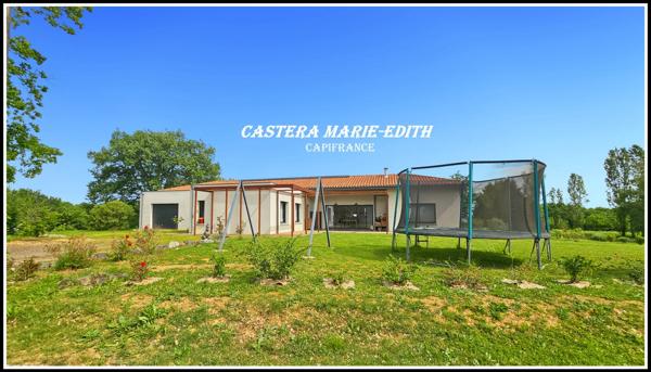 Maison PLAIN-PIED 190 M² - TERRAIN 3466M² - 6 pièces BELLOC SAINT CLAMENS (32) 4 CH + garage