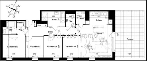 Appartement à vendre 5 pièces de 99 m²