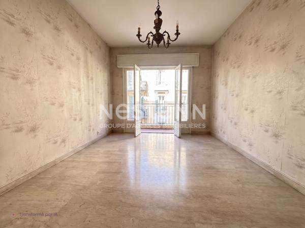 LE PORT  3 PIÈCES 65 M² TRAVERSANT À RÉNOVER  BALCON et CELLIER