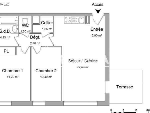 Location Appartement 3 pièces 57 m² - 210 RUE DU CDT GEORGES LEDRU Canteleu 76380