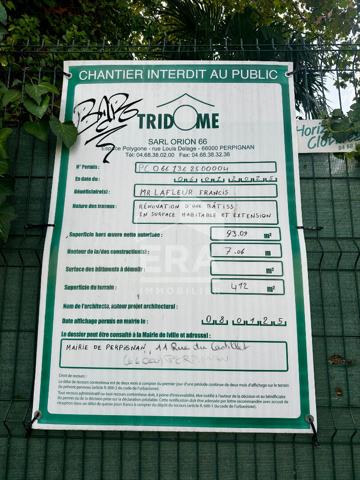 A VENDRE -PERPIGNAN -TERRAIN VIABILISÉ AVEC BÂTISSE EN PIERRE ? PERMIS DE CONSTRUIRE ACCORDÉ