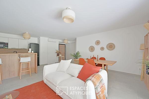 Appartement P3 avec jardin, garages et ascenseur quartier Camplanier