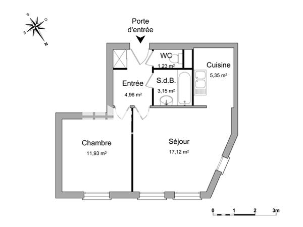 Location Appartement 2 pièces 43.8 m² - 4 BIS RUE SEBASTIEN LECLERC Metz 57000
