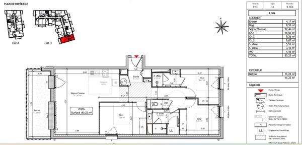 Appartement T4 Dernier étage à Saint Barthelemy D Anjou