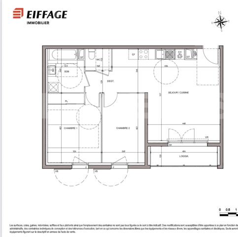 superbe appartement 3 pièces dans résidence très récente 