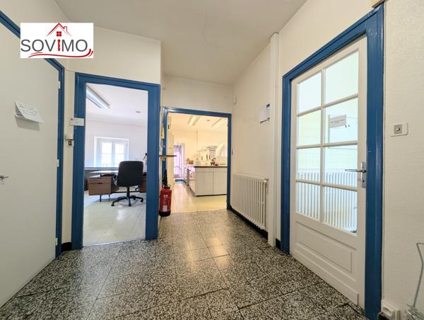 BATIMENT MITOYEN À USAGE PROFESSIONNEL, À RAFRAÎCHIR AVEC COUR ET SOUS-SOL