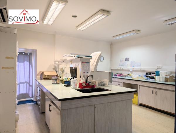 BATIMENT MITOYEN À USAGE PROFESSIONNEL, À RAFRAÎCHIR AVEC COUR ET SOUS-SOL