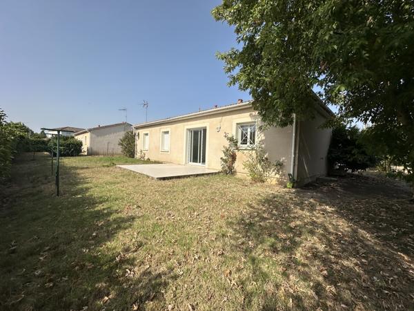 MARMANDE villa de PP avec garage et jardin LIBRE