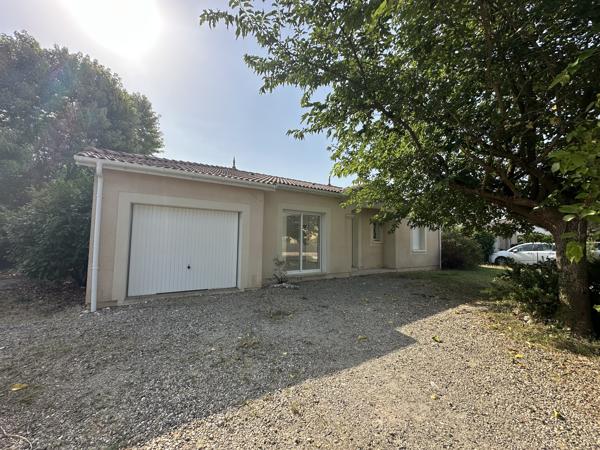 MARMANDE villa de PP avec garage et jardin LIBRE