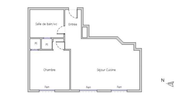Appartement à vendre 2 pièces 36,79 m² Lyon 1