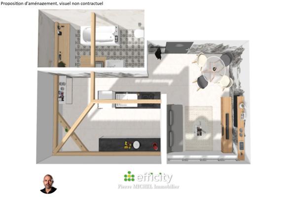 Appartement 1 pièce - 35 m² Exclusivité efficity