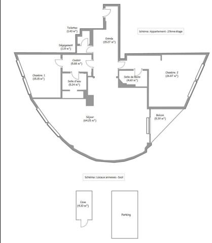Appartement
         3 pièces
        - 140 m² Bien prestige 1 088 000 € *