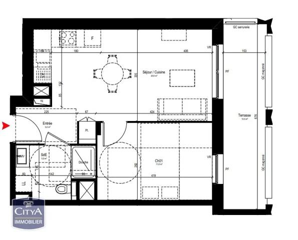 Appartement à vendre 2 pièces 41m² Saint-Chamond (42400)