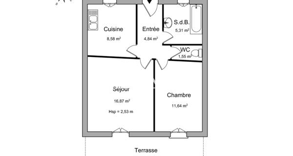 Location Appartement 2 pièces 48.79 m² - Beynost 01700
