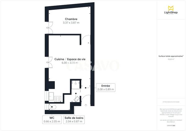Vente Appartement 2 pièces de 34m² - 93700 Drancy