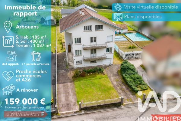 Maison à vendre 10 pièces 185 m² Arbouans