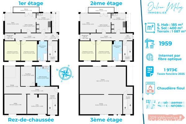 Maison à vendre 10 pièces 185 m² Arbouans