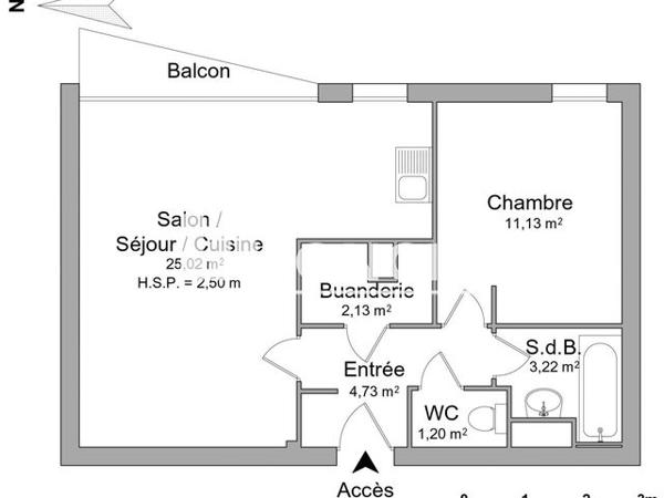 Location Appartement 2 pièces 47.43 m² - 3 BIS RUE SAINT SEBASTIEN Saint Renan 29290
