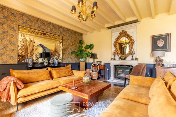 La vie au fil de l’eau: grande maison bourgeoise en coeur de village