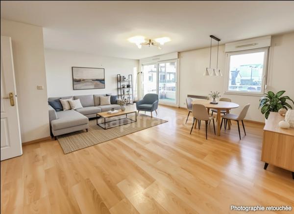 Appartement à vendre 3 pièces SAINT MARTIN BOULOGNE (62) - 70,27 m2 loi Carrez - balcon - parking