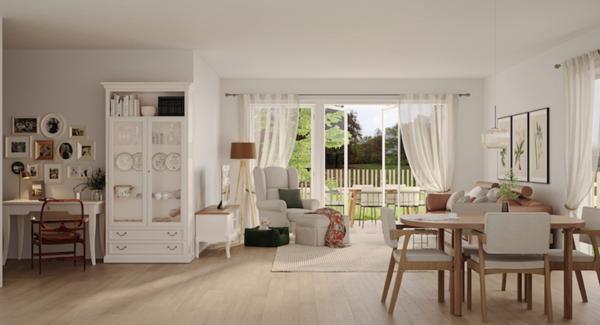 Appartement T3 au premier et dernier étage avec terrasse et parking sécurisé