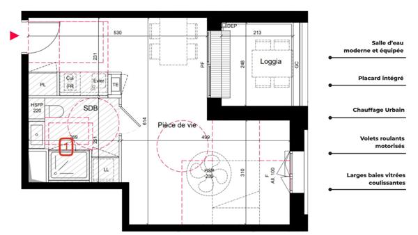 Studio à vendre 35 m² Villeurbanne