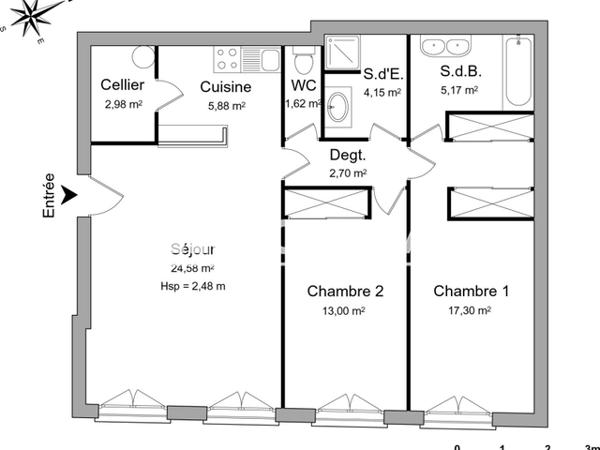 Location Appartement 3 pièces 77.38 m² - 5 RUE DU PORT Bordeaux 33000