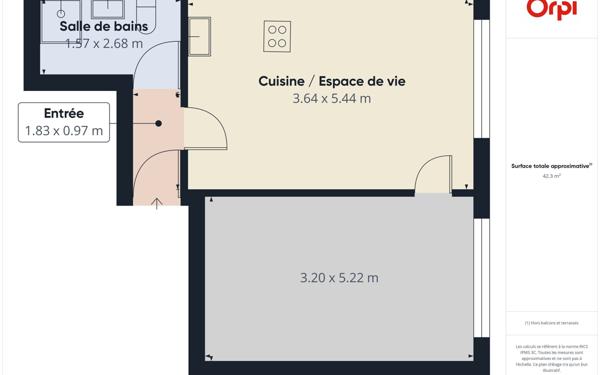 Appartement à louer    2 pièces •  Souffelweyersheim