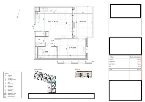 appartement à vendre 2 pièces parking balcon BOURG EN BRESSE (01000)