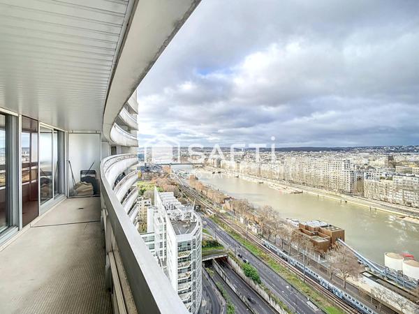 Appartement 49m², avec terrasse et vue sur la Seine sans vis-à-vis + parking