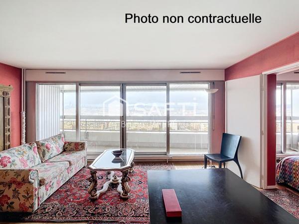 Appartement 49m², avec terrasse et vue sur la Seine sans vis-à-vis + parking
