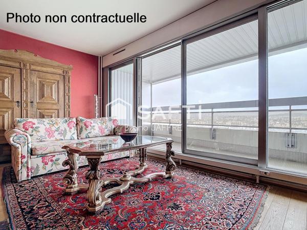 Appartement 49m², avec terrasse et vue sur la Seine sans vis-à-vis + parking