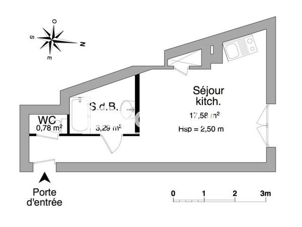 Location Studio 21.65 m² - 181 AVENUE DE LA CAPELETTE Marseille 13010