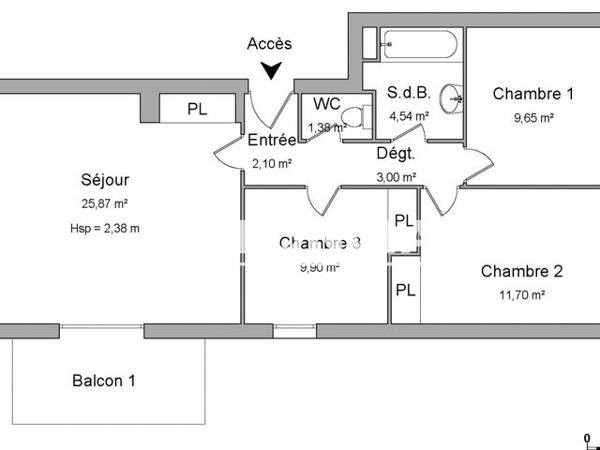 Location Appartement 4 pièces 72.86 m² - 12 RUE GIACOMO PUCCINI Toulouse 31200
