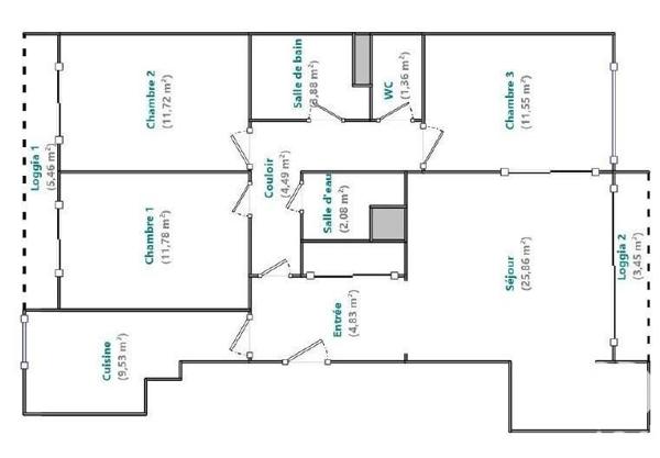 Appartement à vendre 4 pièces 87 m² Paris 19