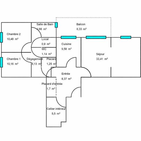 Appartement à vendre 3 pièces 93 m² Saint-Nazaire
