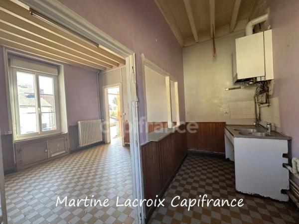 Dpt SARTHE (72), à vendre BOESSÉ LE SEC - MAISON DE VILLAGE P6 de 138 m² - Terrain de 1019 M²