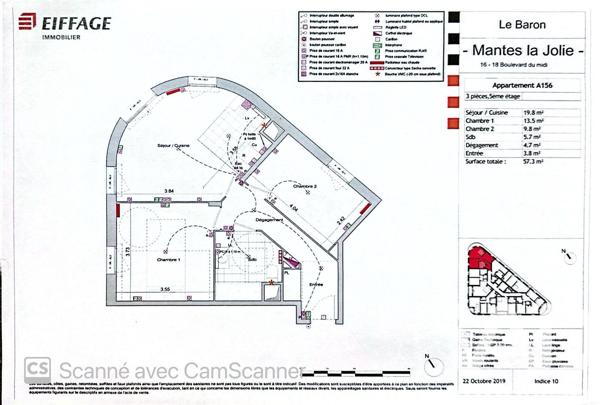 Appartement à vendre 3 pièces 60 m² Mantes-la-Jolie